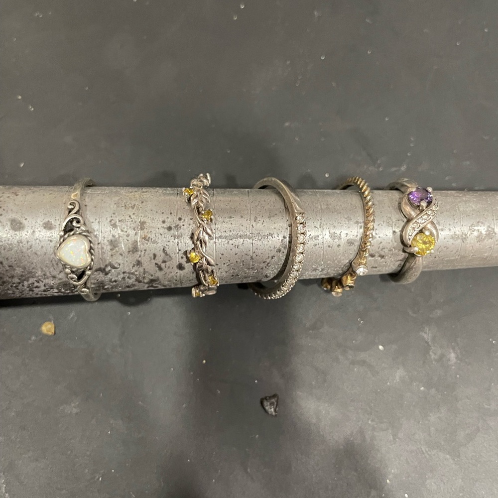 Sterling Silver Mixed Ring Set - Silver - image 5